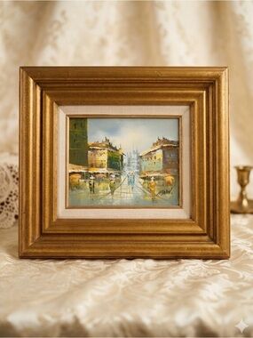 🌸 Vintage Gold Framed Wall Hangings Decor